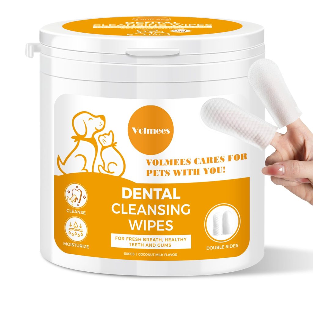 volmees Pet Dental Finger Wipes