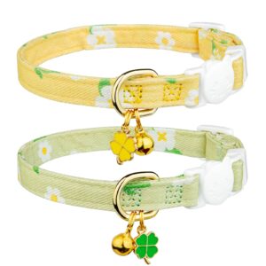 Cat Collar Set with Bell - Pink Strawberries