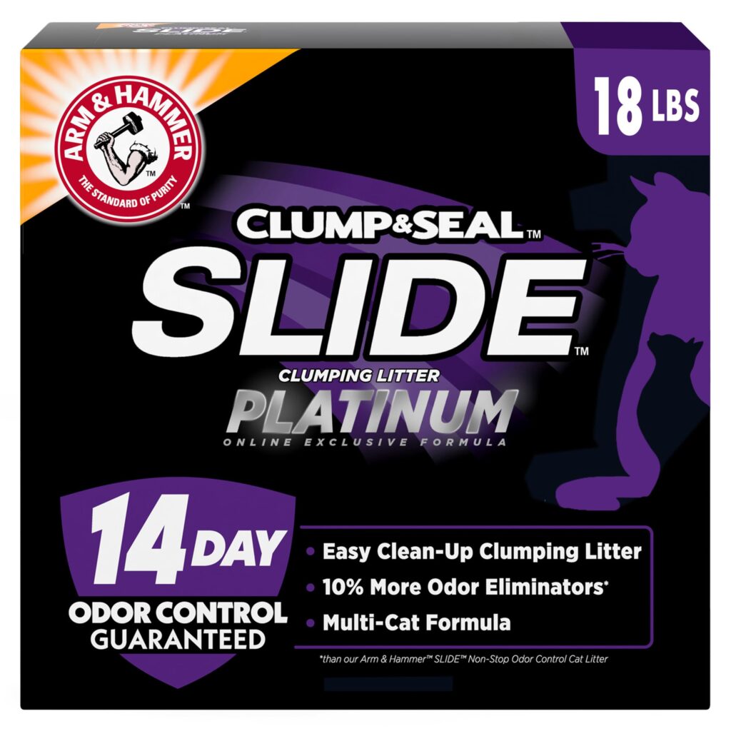 ARM & HAMMER Clump & Seal SLIDE Platinum Multi-Cat Clumping Litter