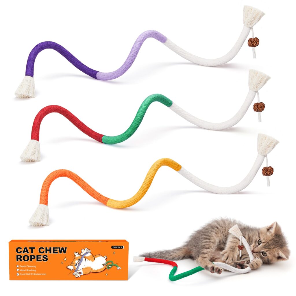 Potaroma Cat Toys Chew Ropes 3Pcs
