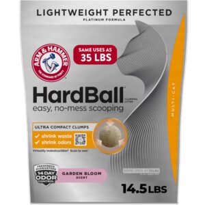 ARM & HAMMER Hardball Lightweight Platinum Multi-Cat Clumping Cat Litter