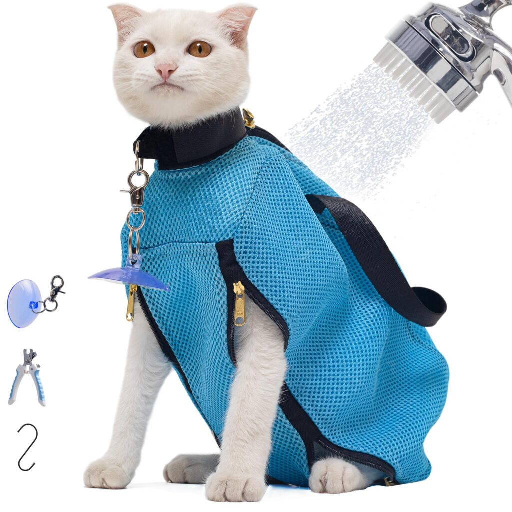 Suction Cup Cat Grooming Bag