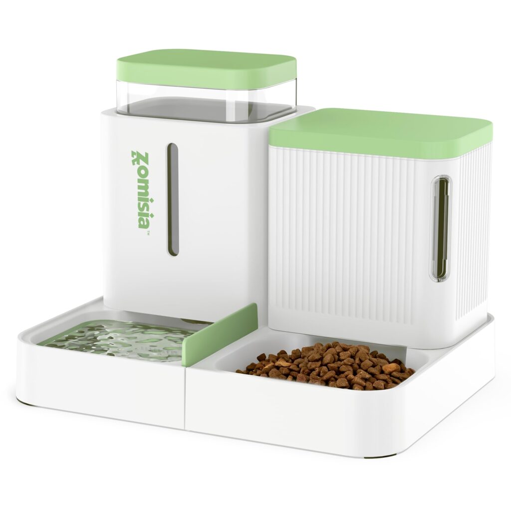 ZOMISIA Automatic Cat Feeder and Water Dispenser Set