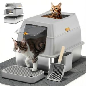 Stainless Steel Litter Box with Lid