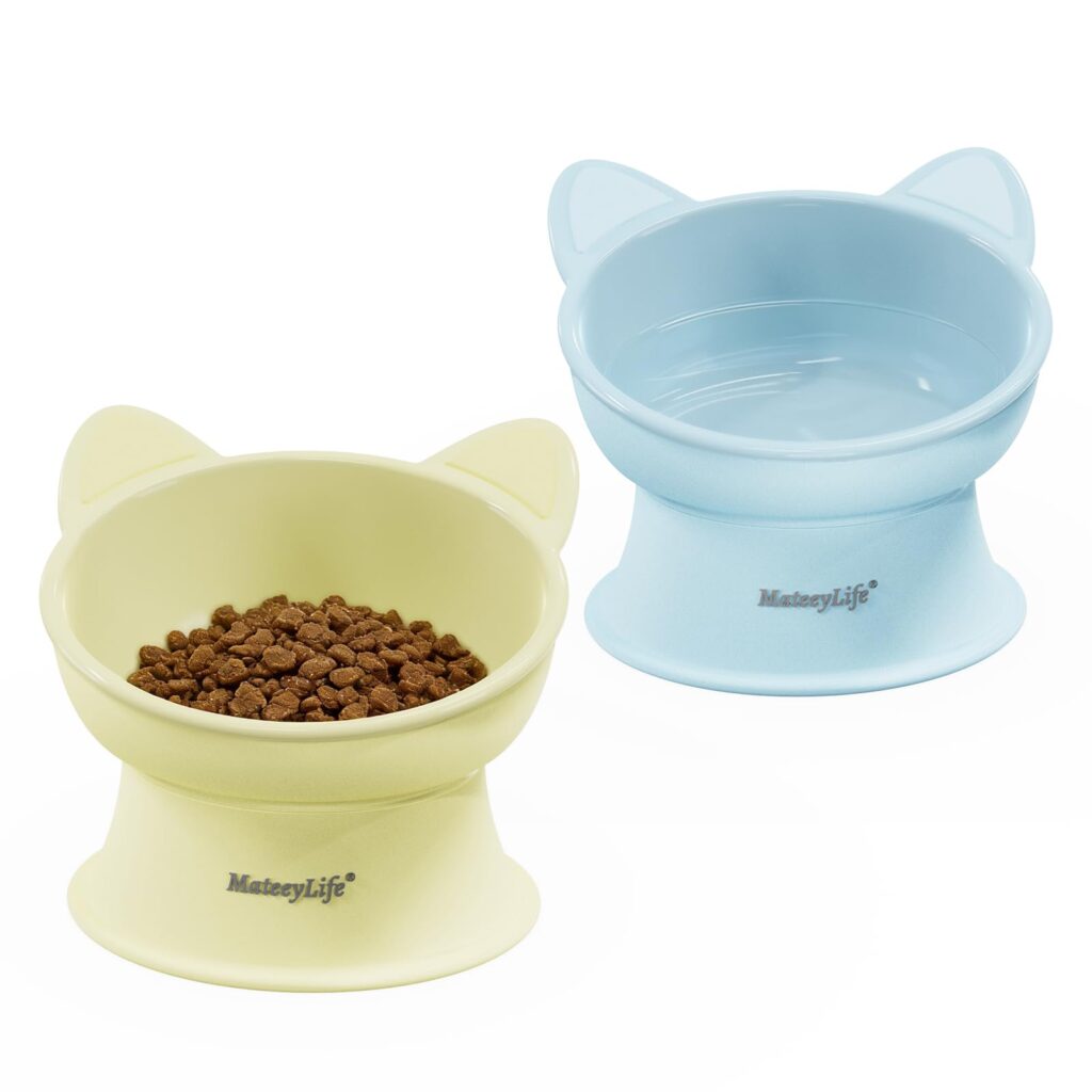 MateeyLife Elevated Cat Food Bowls