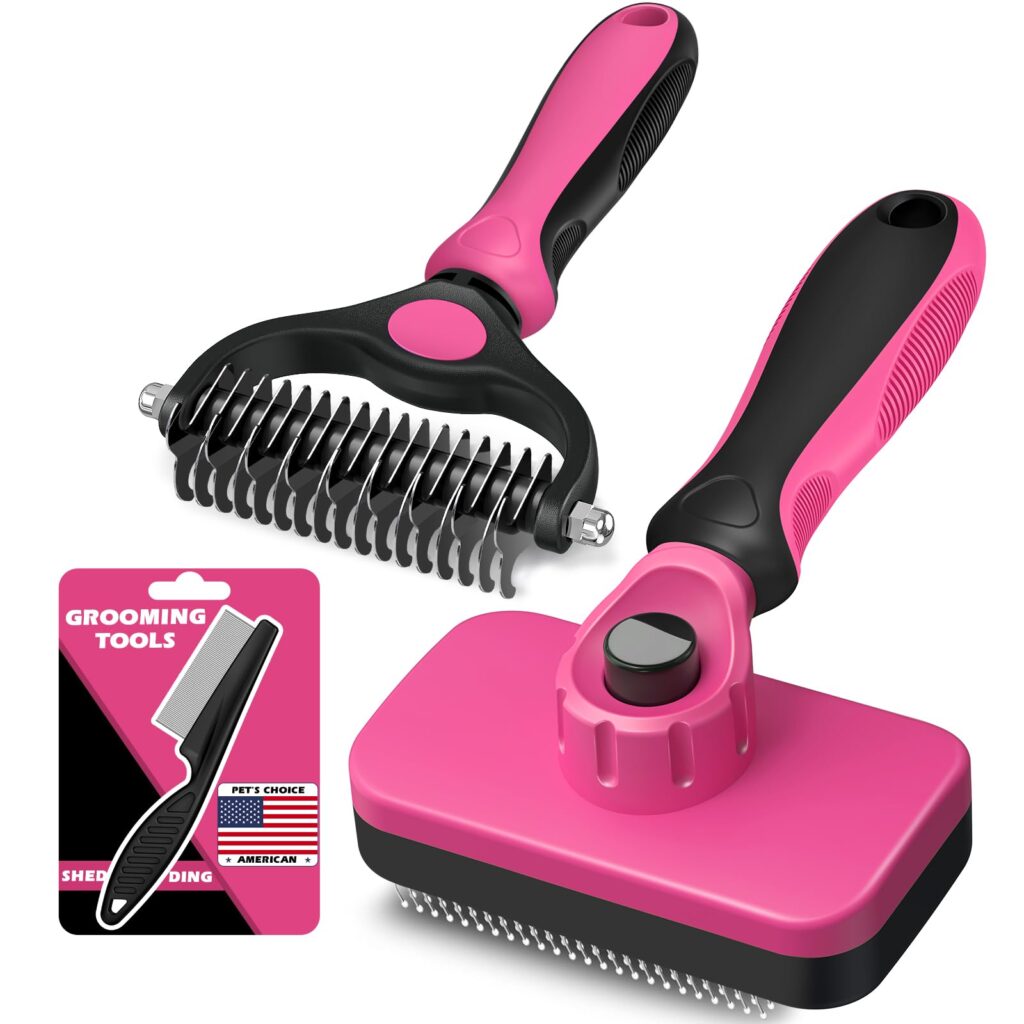 Professional 3PCS Self Cleaning Slicker Brush Set
